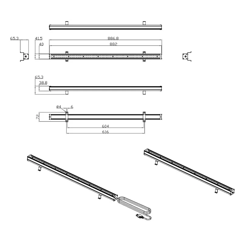 Aluminium Tube Led Plant Fill Light 