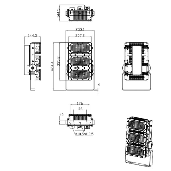 Hohe Qualität 240W LED Marine Beleuchtung für Marine AmpelLX-FL03 